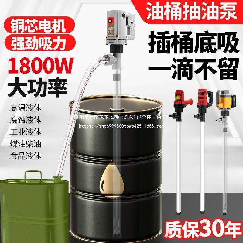手提式电动油桶泵220v大功率抽液泵柴油食用油加油机抽油器抽油泵