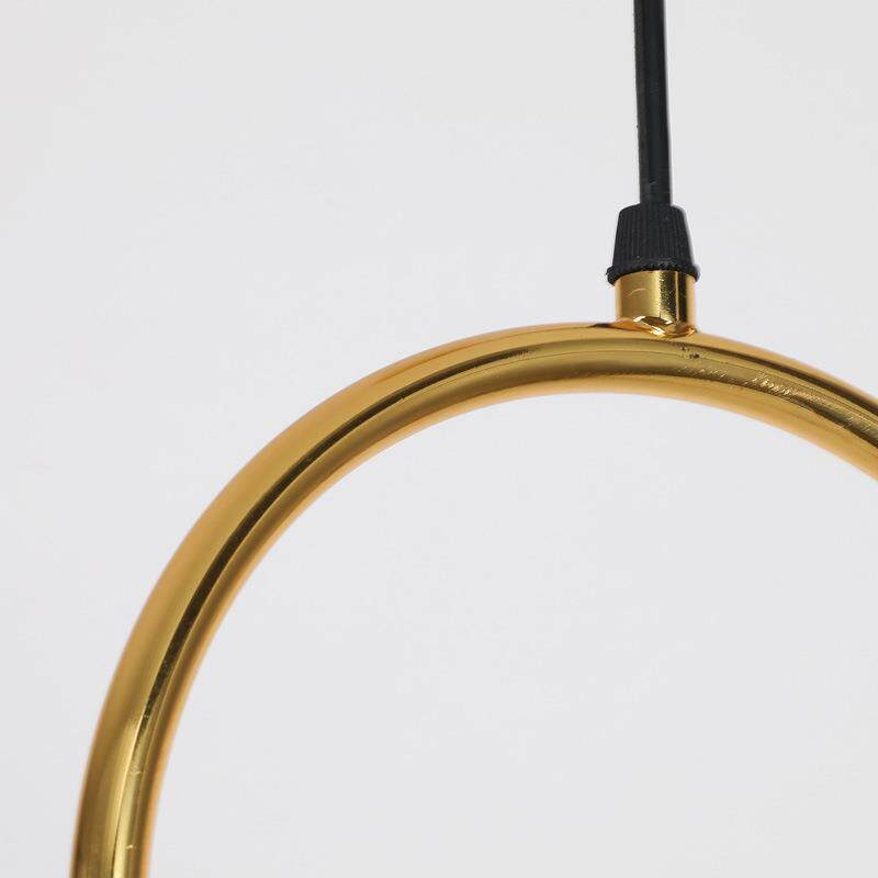 北欧风格个性圆环魔豆灯后现代玄关过道卧室床头ins风单头小吊灯