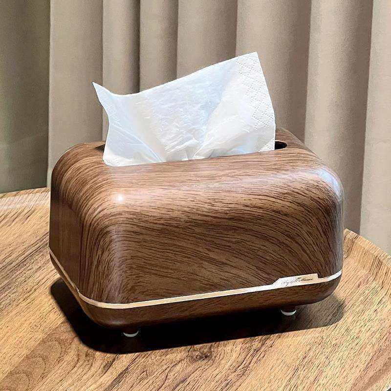 胡桃木纸巾盒中式客厅轻奢茶几餐巾纸收纳盒桌面实木抽纸盒原木色
