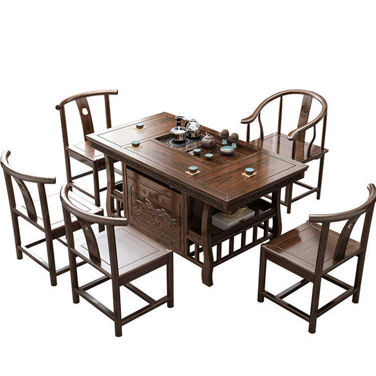 实木中式茶桌椅组合茶桌阳台办公室茶几套装一体一整套功夫茶台,住宅家具,家用茶台/茶桌,淘宝优惠券,粉丝福利购,淘宝优惠卷