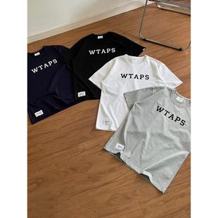 WTAPS西山彻夏季余文乐同款休闲刺绣字母短袖T恤男女圆领宽松半袖