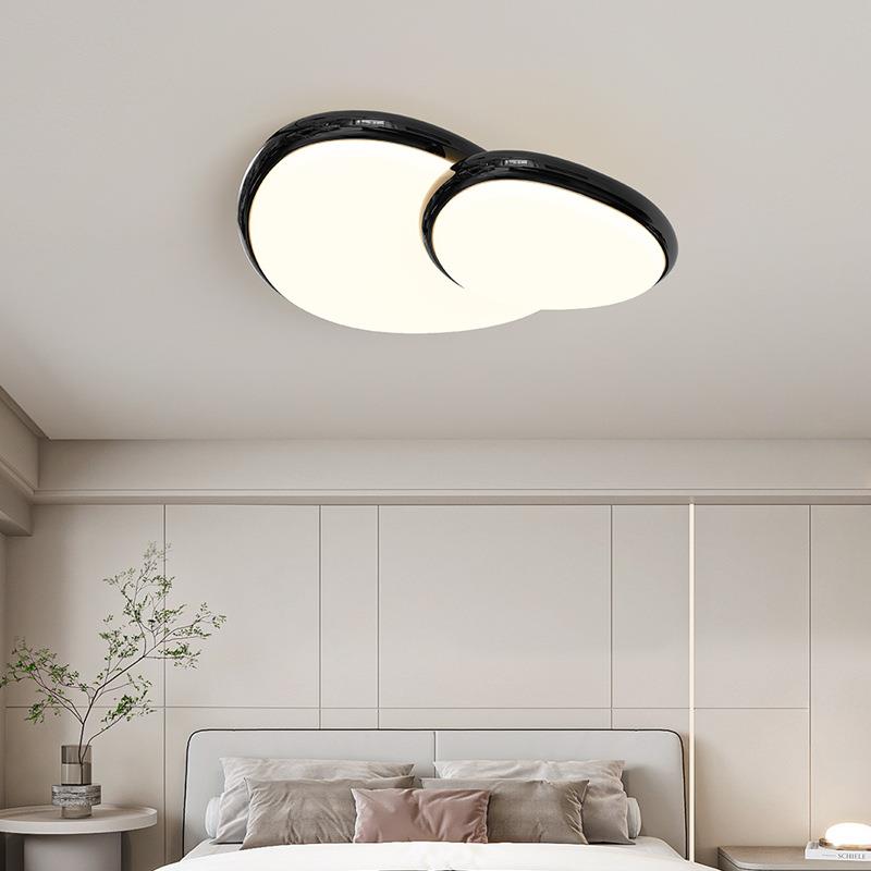 厅客吸顶14178灯现石代简约奶油风鹅卵大主灯全光谱护眼卧室房间