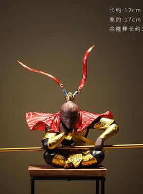 正品孙悟空中式禅意瓷摆件玄关客厅博架装饰古创意佛斗战胜人陶物