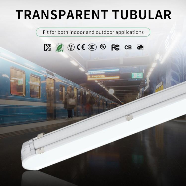 LED三防支架灯30W0.6米PC外壳防潮防水防尘一体单管双排日光灯管