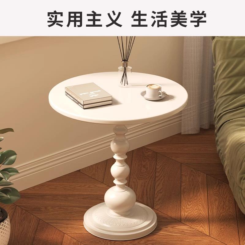 小圆桌头沙发几轻奢移动茶几黑复色ismsn-01古边角几创意边桌床置