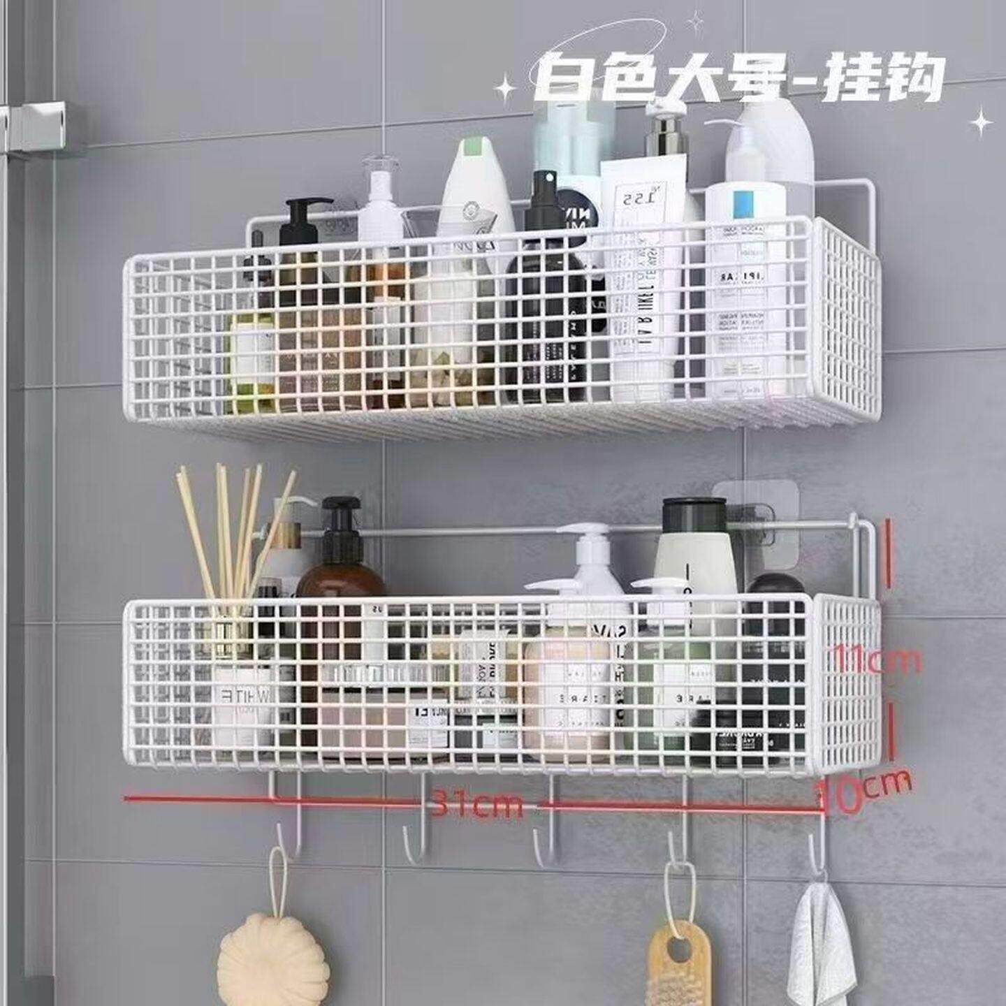 墙上置物架搁板卫生间免打孔浴室壁挂式洗漱台洗手间收纳神器
