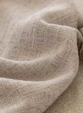 法亚麻窗帘半遮光简约中式式客厅茶室书房宿风民光不透透95258人