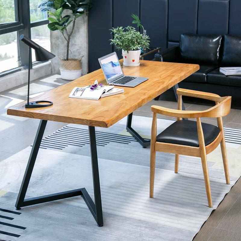 慕恭木语实木电脑桌台式简约现代办公书画桌北欧风简易写字桌书桌