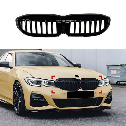 适用宝马3系G20 G21 G28前期2019-2022单线中网格栅套件跨境改装