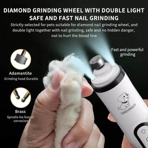 电动宠物指甲磨机LED灯猫狗指甲钳