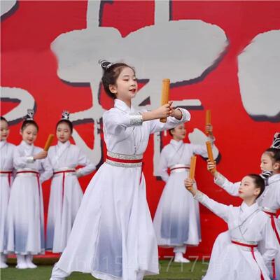 正品壮志少年行舞蹈儿服童国学汉服古扇典中国风少年志演出服子服