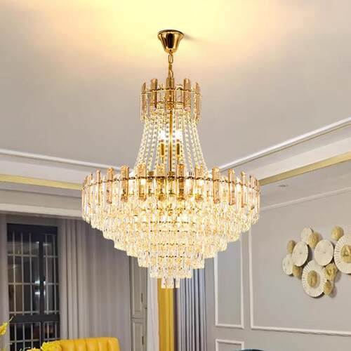2024新款网红客厅主灯轻奢别墅复式楼餐厅卧室吊灯现代大气水晶灯