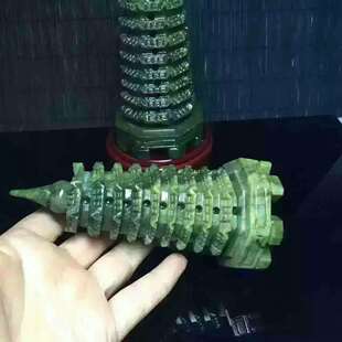 艺丰珠宝青玉文昌塔摆件大中小号南玉塔文昌塔家居风水摆件