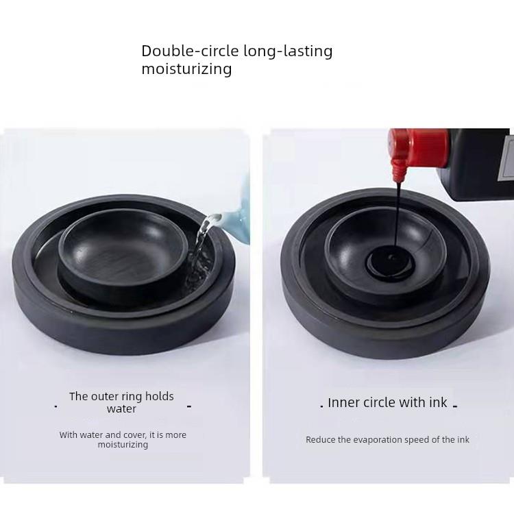 正品火锅砚 台笔寸 5寸 不干墨可研磨4毛书法砚台