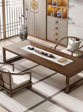 日式茶桌小户型茶实室坐木地式榻榻炕几家用会客FSO休闲茶米桌椅