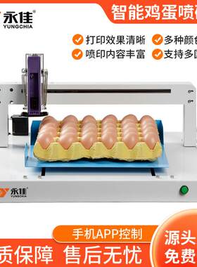桌面式鸡蛋喷码机厂家图案二维码条形码日期批号打码机