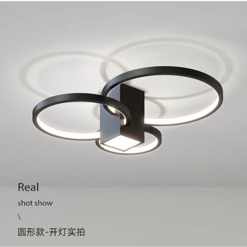 新款现代简约造型吸顶灯LED卧室灯智能儿童房灯书房 餐厅灯具照明