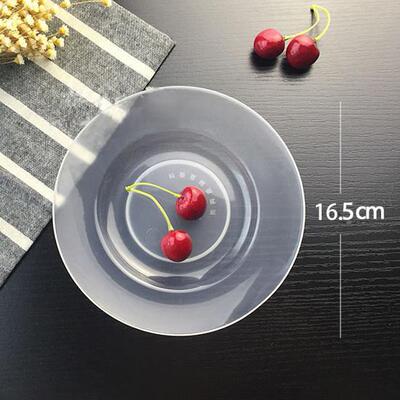 微波炉加热防油溅圆形碗盖桌面残渣收纳透明PP小碟子骨碟冰箱保鲜