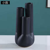 现代样板间多口轻陶瓷售楼处插花奢展厅器软装 摆件花 饰品北欧时尚