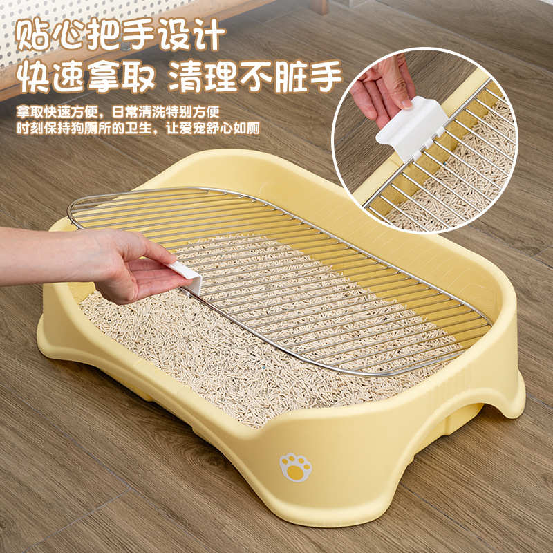 狗厕所不锈钢网架防踩屎防踩尿宠物狗狗砂盆加厚中小型犬便盆批发