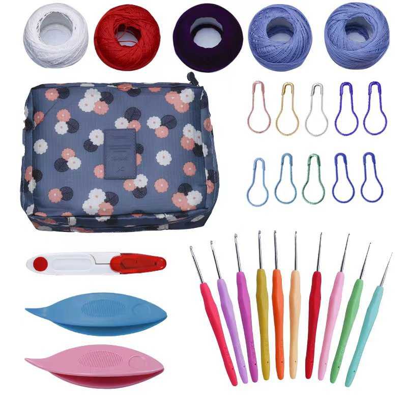 新款编织工具钩针套装 8#号蕾丝线钩针套装  梭编DIY便携套装批发