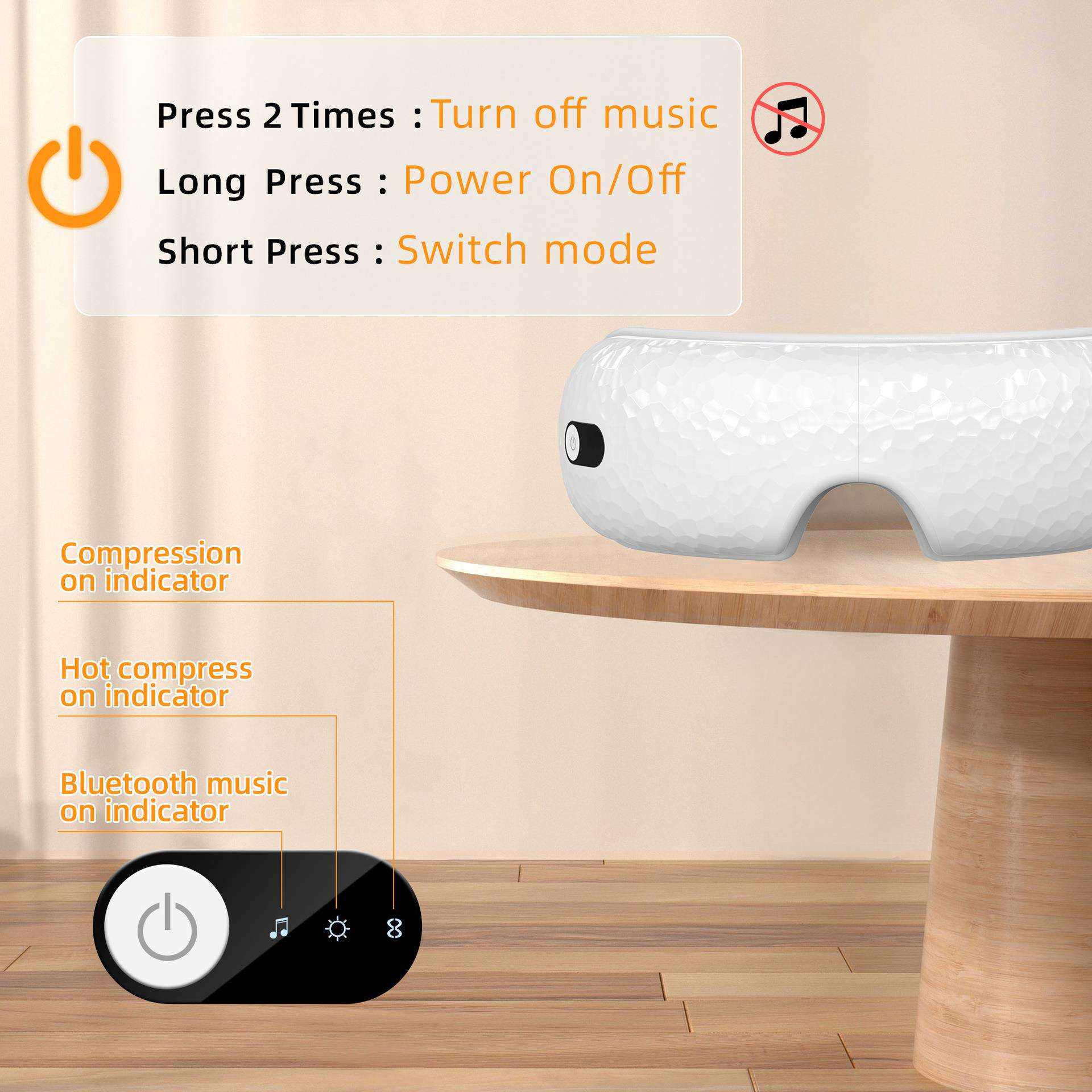 眼部按摩仪家用电动气囊按摩器热敷舒缓儿童眼睛便携式折叠护眼仪