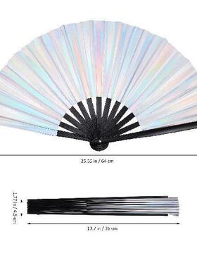 2 Pcs Hand Held Fan Symphony Kung Fu Folding Fans Festival