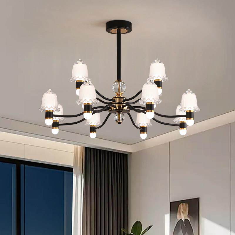 轻奢客厅吊灯现代简约大气2025新款主灯意式高级感饭厅高端灯具