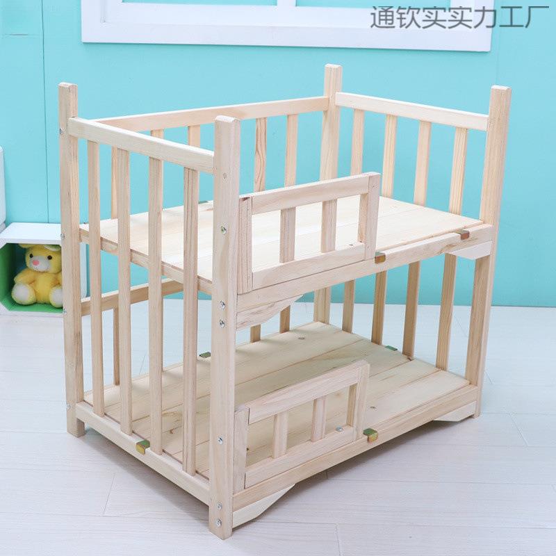 狗床猫床上下双层实木床四季通用猫窝上下铺宠物专用耐脏小型猫狗