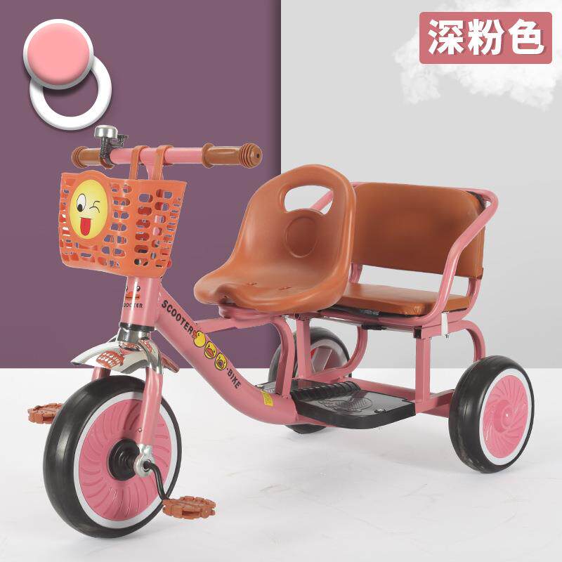 e没儿童三轮车宝宝三轮脚踏车脚踩可脚蹬调座椅男女通用可换向