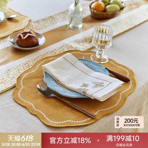 蜡笔派「金蝴蝶系列」花间蝶法式田园西餐垫隔热垫餐巾橱柜盘垫