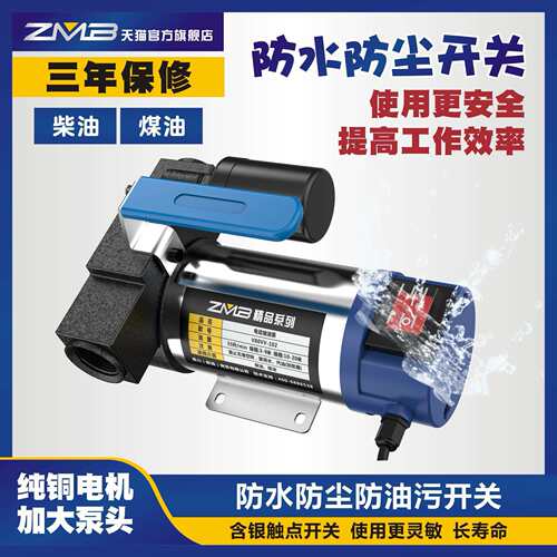 自动停机电动抽油泵12V24V220V伏自吸泵油泵柴油泵加油机抽油