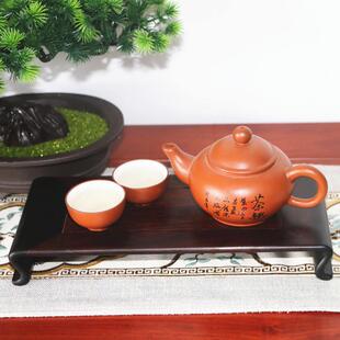 大红酸枝明式长方形盆景底座置 工艺品紫砂壶托架小炕几三件套