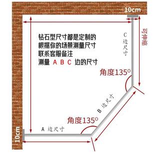 ?58C1钻型浴帘免打孔套装 室隔浴断帘弧锈形不F77TMM76钢石浴帘杆L