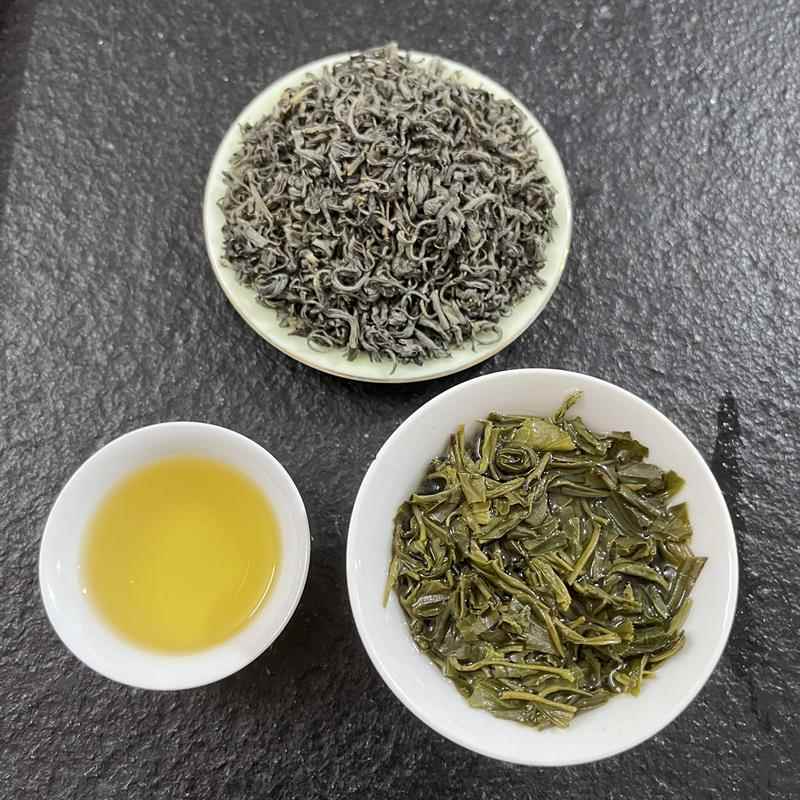 高山炒茶 潮汕特产揭阳揭西大洋坪上炒茶芯 新绿茶叶送礼罐装500g