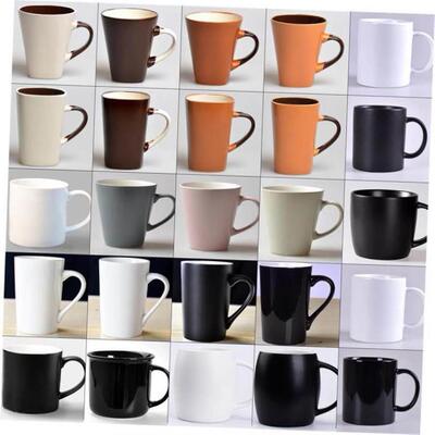 milk tea glass ceramic coffee mug cup cute cartoon spoon 杯