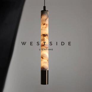 中山工厂直销Westside 意式轻奢天然云石饭厅小吊灯带射灯极简卧
