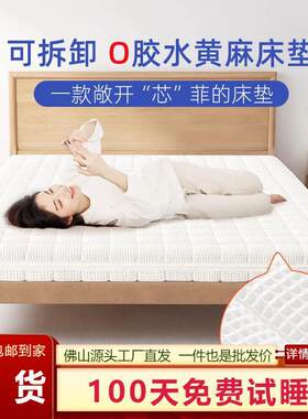 O胶水精细黄麻床垫硬床垫儿童老人偏硬护脊椎可拆洗榻榻米薄垫