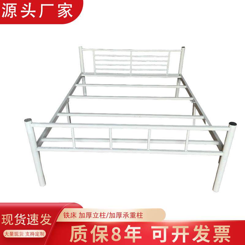 源头工厂简易安装上下铺铁架床学校宿舍单间出租房铁艺单人双人床