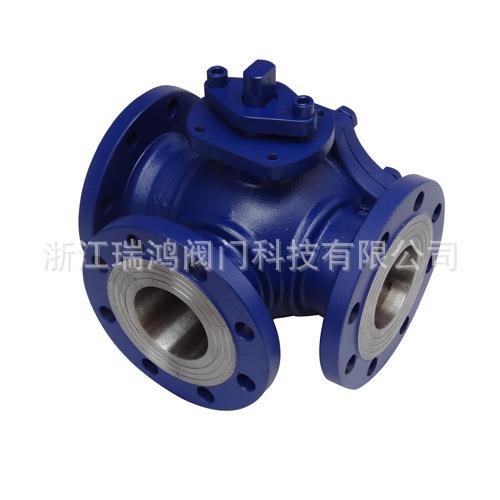 三通球阀三通T型球阀Q44F,三通四密封球阀型铸钢球阀