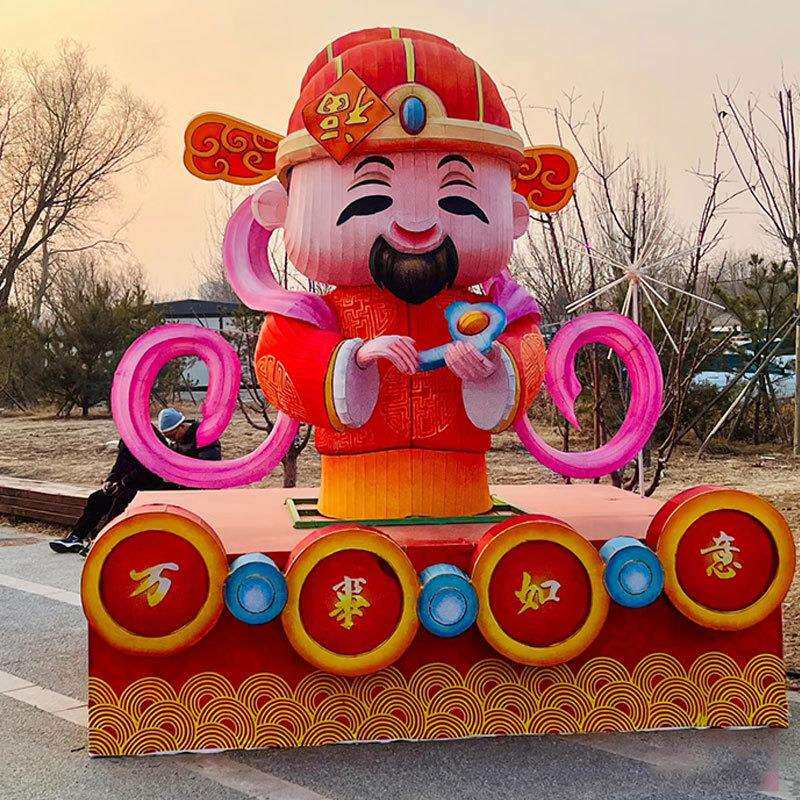 春节元宵花灯2026年大型财神庙会元宵商业街广场彩灯亮化灯笼