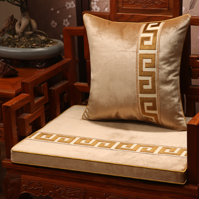 高档现代古典红木沙发垫罗汉床垫五件套新中式防滑坐垫四季通用可