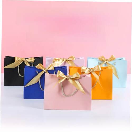 Paper bags custom bowknot tote bags custom gift bags