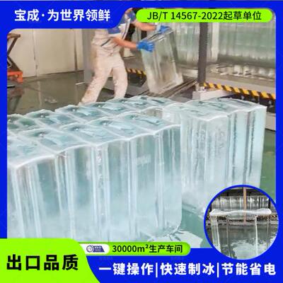 宝成透明块冰机透明冰球设备用于果蔬加工块冰机