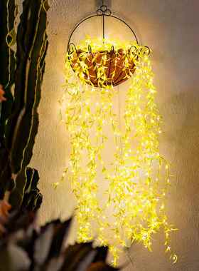 谋XVZ灯生led彩帘灯星星灯柳叶灯窗景房间客厅背灯家用庭院太阳能