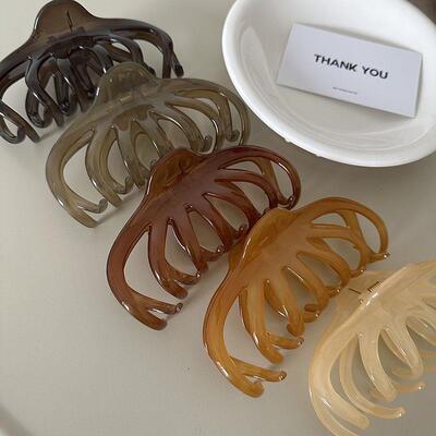 Retro Candy Half Round Hair Clip Shark Clip Hair Accessory