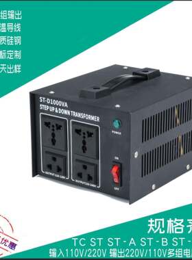 厂家现货供应跨境爆款货源升降变压器220V转110V双向互转全系列