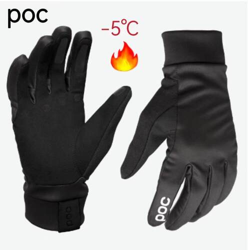 poc24冬款全指可以触屏防水防风保暖加绒户外运动骑行长指手套