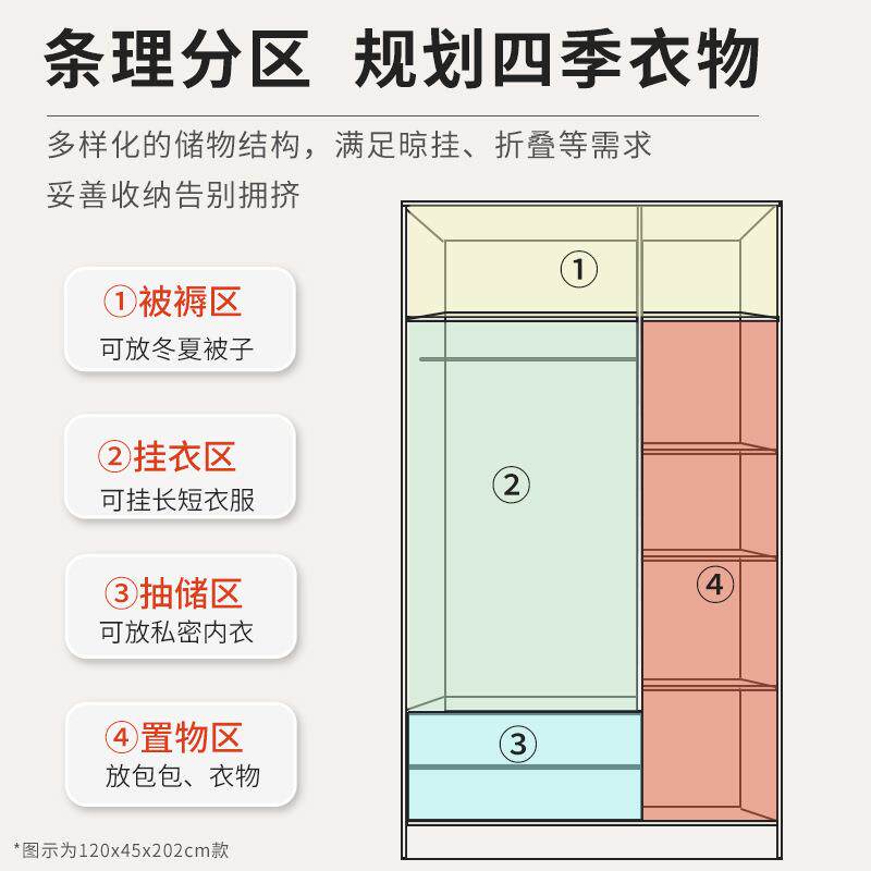 小衣柜家用卧室收纳柜木质柜子简易衣柜出租房屋经济型小户型衣橱