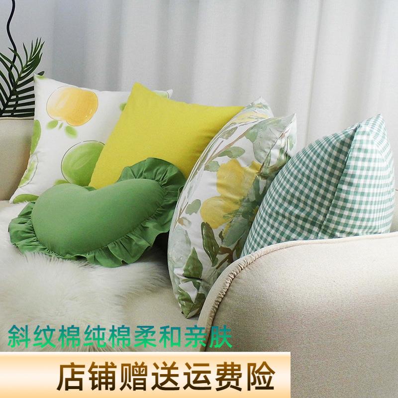 纯棉抱枕套不含芯靠垫套沙发靠枕套60x60方枕套靠背套50x50大
